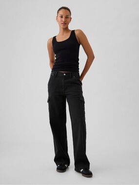 Gap mid rise cargo jean TALL